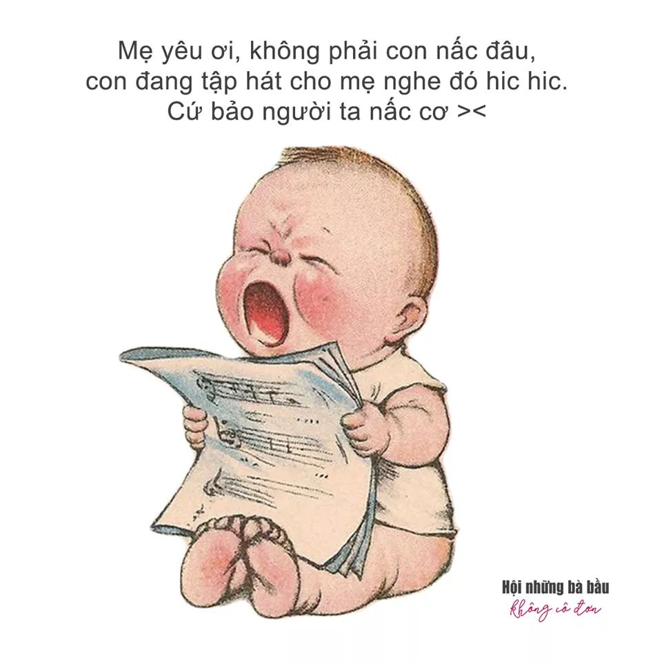 Đã bảo rồi, con đang luyện thanh cơ mà. Các mom tháng 4 chuẩn bị tới đâu rồi ❤