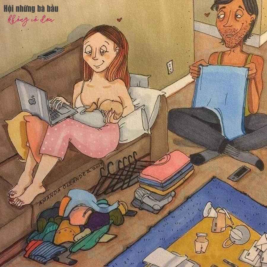 Các mom làm việc từ xa ntn rồi 😂😂
