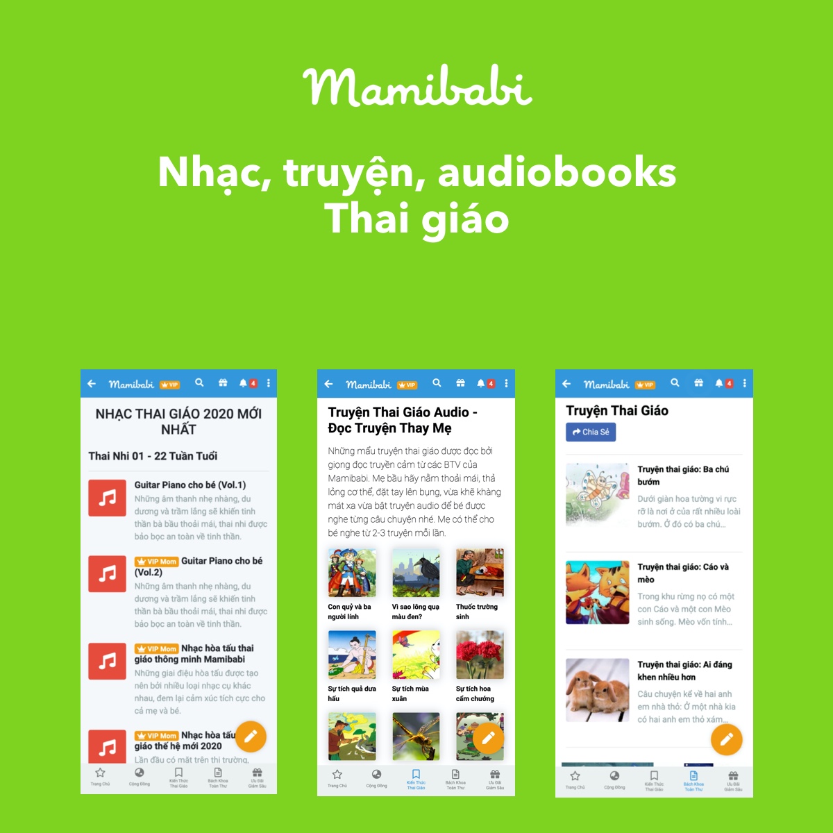 MAMIBABI KHÁC GÌ CÁC KHÓA HỌC THAI GIÁO TRÊN THỊ TRƯỜNG?

Các mẹ có thể thấy trên thị trường hiện có rất nhiều bên cung cấp khóa học Thai giáo từ nhiều chuyên gia khác nhau. Mamibabi hiểu rằng dù rất yêu thương đứa con trong bụng của mình nhưng mẹ cũng rất bận rộn. Do vậy, Mamibabi được thiết kế với hướng tiếp cận hoàn toàn khác so với các khóa học này, dưới đây là những điểm khác biệt đó:

1. Mamibabi không làm theo dạng khóa học. Do đó, mẹ không mất thời gian tìm hiểu mà có thể bắt tay vào thực hành Thai giáo cho bé ngay. Đây là cách tiếp cận mới được nhiều app trên thế giới ứng dụng, giúp tiết kiệm thời gian, có thể "học thông qua hành"; giúp người dùng không ngại học, không bỏ dở giữa chừng.

2. Giúp không quên thai giáo hàng ngày

Nhiều mẹ chia sẻ với Mamibabi rằng học các khóa học Thai giáo xong cũng mông lung và không biết nên bắt đầu như thế nào, học xong rồi cũng phải tự đi tìm nhạc, tìm truyện, rồi ngồi nghĩ ra các hoạt động sao cho đỡ... chán. Mamibabi được thiết kế với 2,500+ hoạt động Thai giáo, chia đều từng ngày trong suốt 280 ngày mang thai của mẹ. Mỗi ngày, mẹ chỉ cần mở app và làm theo các hoạt động trên app. Mẹ sẽ không còn phải lên Youtube tìm nhạc, tìm truyện đọc cho con nữa. App Mamibabi là tất cả những gì mẹ cần để Thai giáo cho bé.

3. Nội dung được cập nhật liên tục hàng tuần

Truyện, truyện tranh, audiobooks, game, nhạc Thai giáo,... tất cả đều có nội dung mới liên tục hàng tuần, đây là điểm rất giá trị của Mamibabi so với các khóa học khác. Mẹ sẽ không còn cảm giác nhàm chán khi lặp đi lặp lại những bài thai giáo giống nhau.

4. Yoga bầu và Thiền

Cũng được thiết kế dưới dạng một công cụ giúp mẹ có thể thực hành ngay, các bài tập Yoga bầu và thiền cực kỳ đơn giản, không mất thời gian tìm hiểu. 

Trên đây là những điểm rất khác của Mamibabi so với các khóa học Thai giáo trên thị trường. Đừng mua khóa học thai giáo khi chưa dùng thử Mamibabi các mẹ nhé!

Để kích hoạt tài khoản VIP, mẹ chuyển khoản theo thông tin sau:

Số TK: 19032875353012
Chủ TK: Pham Ngoc Thang
Ngân hàng: Techcombank chi nhánh Đông Đô
Nội dung: Số điện thoại  - Mamibabi
Số tiền: 449,000đ

Sau khi nhận được chuyển khoản, Mamibabi sẽ kích hoạt tài khoản VIP tự động ngay cho mẹ. Với khoản phí này, Mamibabi sẽ có thể đầu tư thực hiện các nội dung chất lượng hơn để phục vụ các mẹ ngày một tốt hơn nữa.

Rất mong nhận được sự ủng hộ của các mẹ!
Trân trọng,