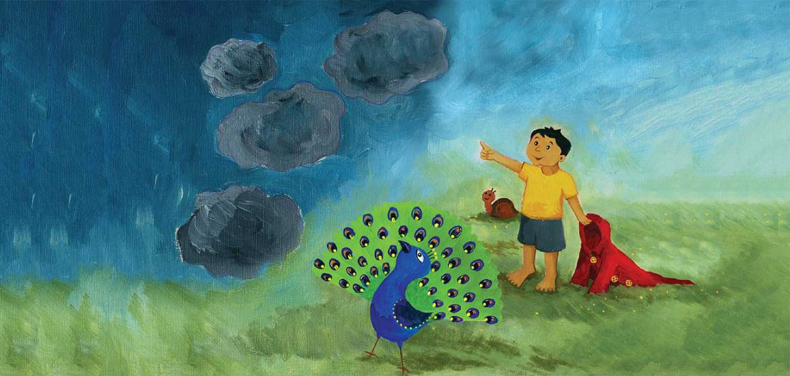 Truyện Ehon - Truyện tranh thai giáo: Chiếc áo mưa đo đỏ