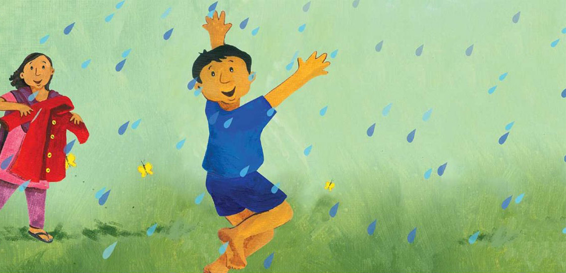 Truyện Ehon - Truyện tranh thai giáo: Chiếc áo mưa đo đỏ