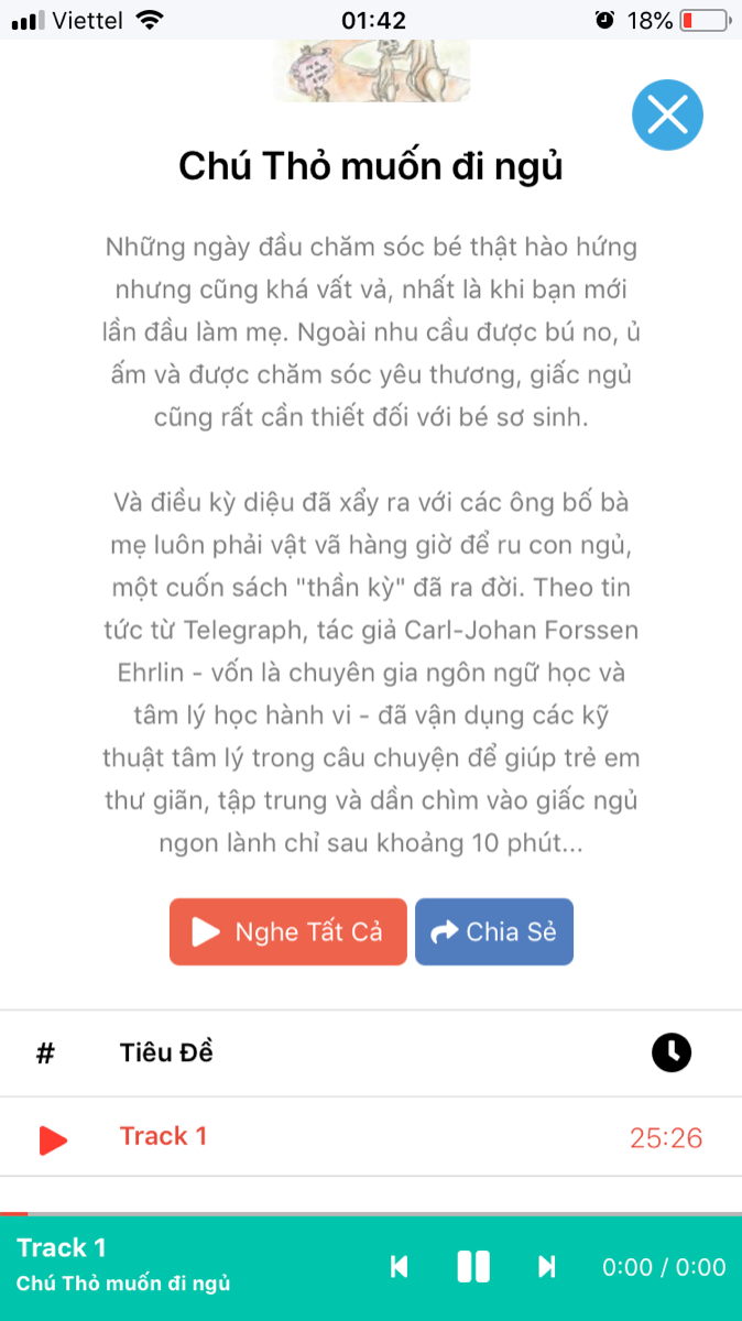 Phần mềm rất hay. Nhưng Mình không thể nghe được truyện và nhạc.