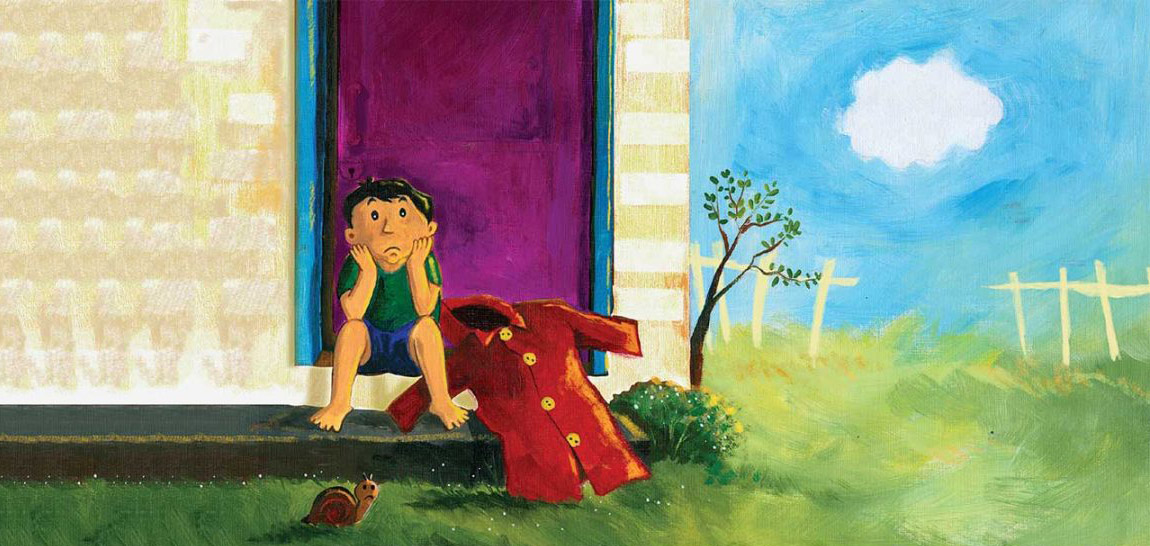 Truyện Ehon - Truyện tranh thai giáo: Chiếc áo mưa đo đỏ