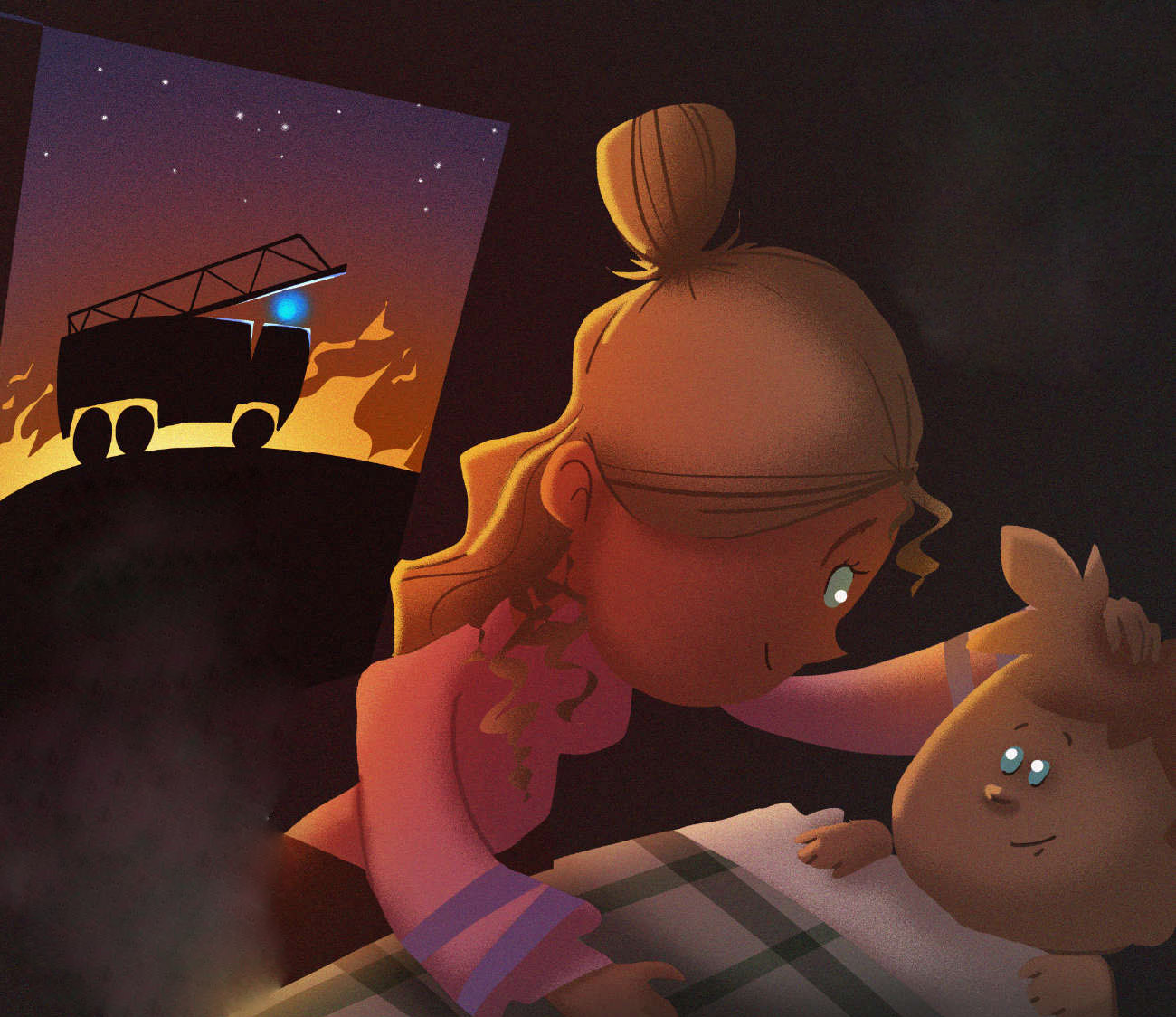 Truyện Ehon - Truyện tranh thai giáo: Anh lính cứu hoả và chú chó