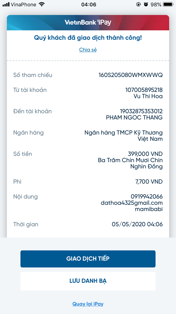 Mình mua tk VIP rồi mà chưa thấy tk đc kích hoạt. B ktra giúp mình với