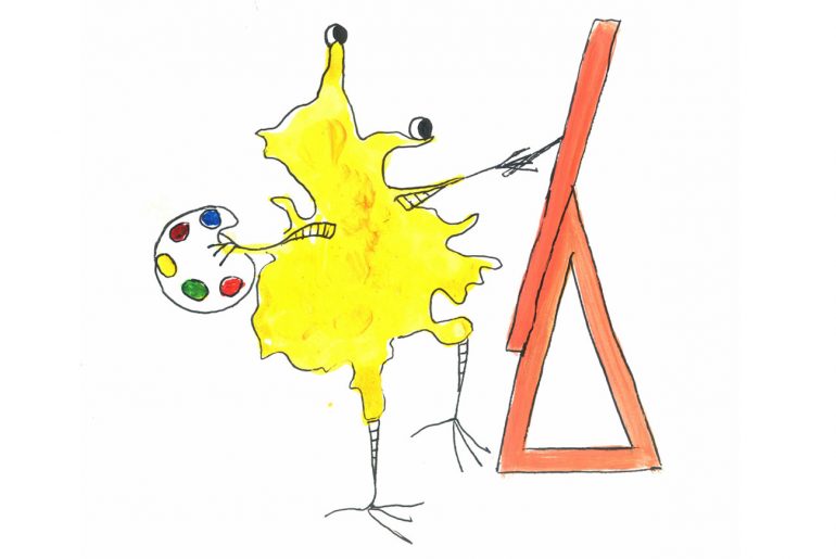 Truyện Ehon - Truyện tranh thai giáo: Quái vật tí hon màu vàng