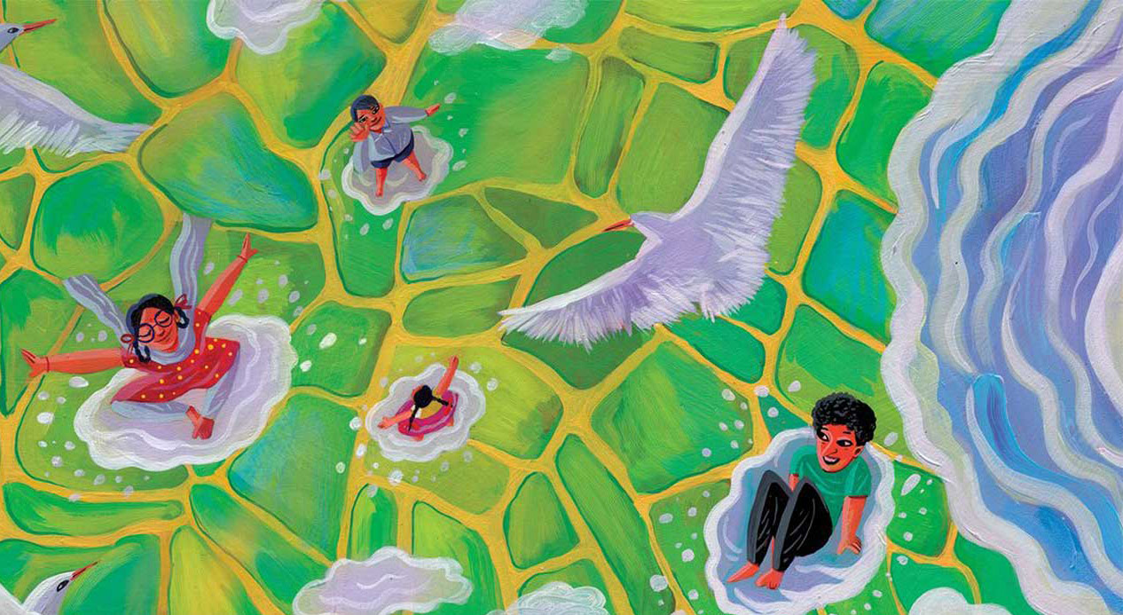 Truyện Ehon - Truyện tranh thai giáo: Bay trên những giọt mưa