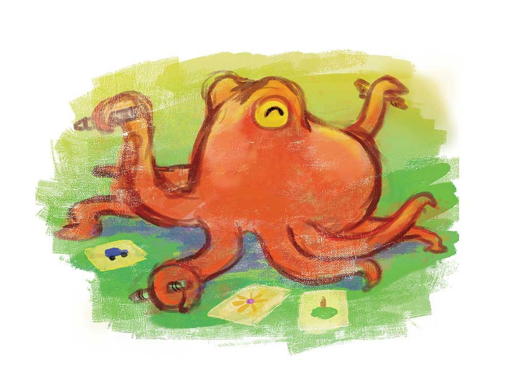 Truyện Ehon - Truyện tranh thai giáo: Bạch tuộc Ollie và nhện Sukey