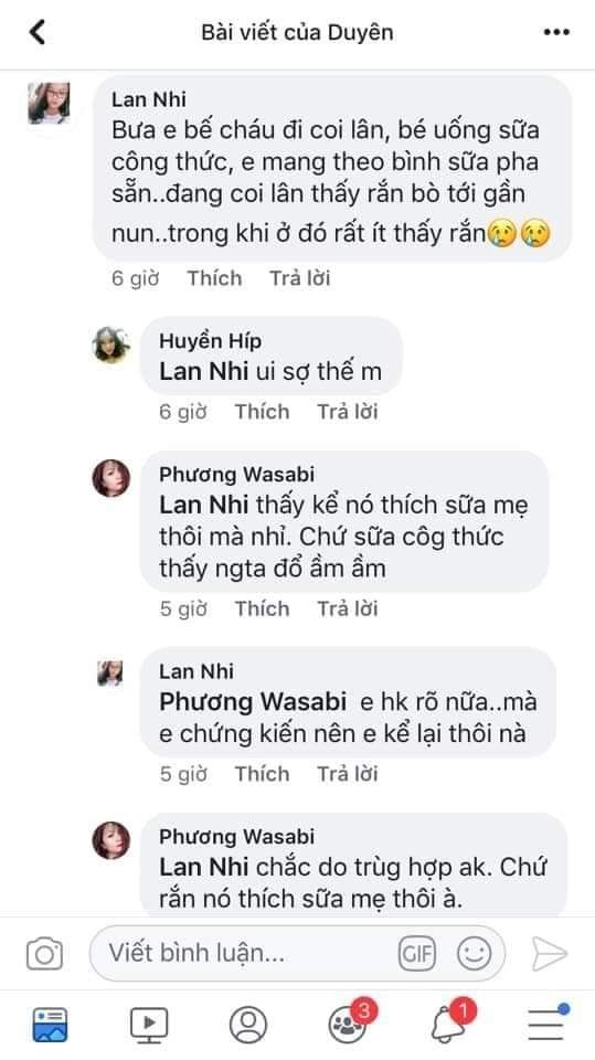 Các Mẹ Bỉm Sữa Đọc Để Cảnh Giác Và Đề Phòng Nhé
Rắn có thích sữa mẹ hay không???😱😰
Chưa có thông tin xác thực hay nghiên cứu chính thức, nhưng ngay sáng ngày 8/1/2020, một bé trai 20 ngày tuổi đã bị tử vong do rắn cạp nia bò vào nhà và cắn bé.
Đây là những thông tin tổng hợp từ các mẹ khác kể lại, các mẹ mới sinh nên đọc để đề phòng và vệ sinh sạch cho bé và đồ dùng của bé nhé❗
Nguồn: tổng hợp