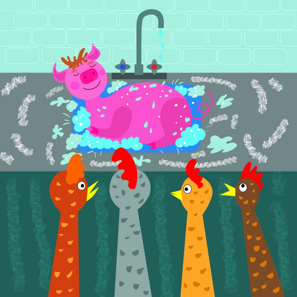 Truyện Ehon - Truyện tranh thai giáo: Chú lợn hồng