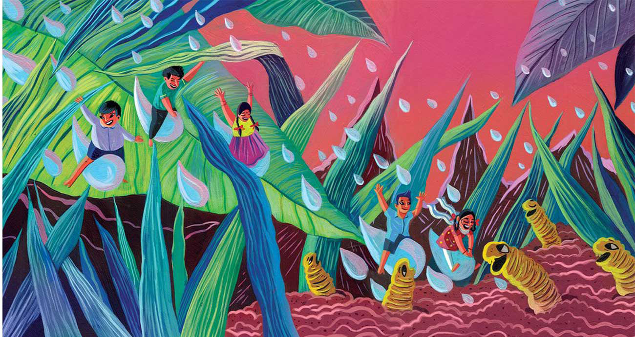 Truyện Ehon - Truyện tranh thai giáo: Bay trên những giọt mưa