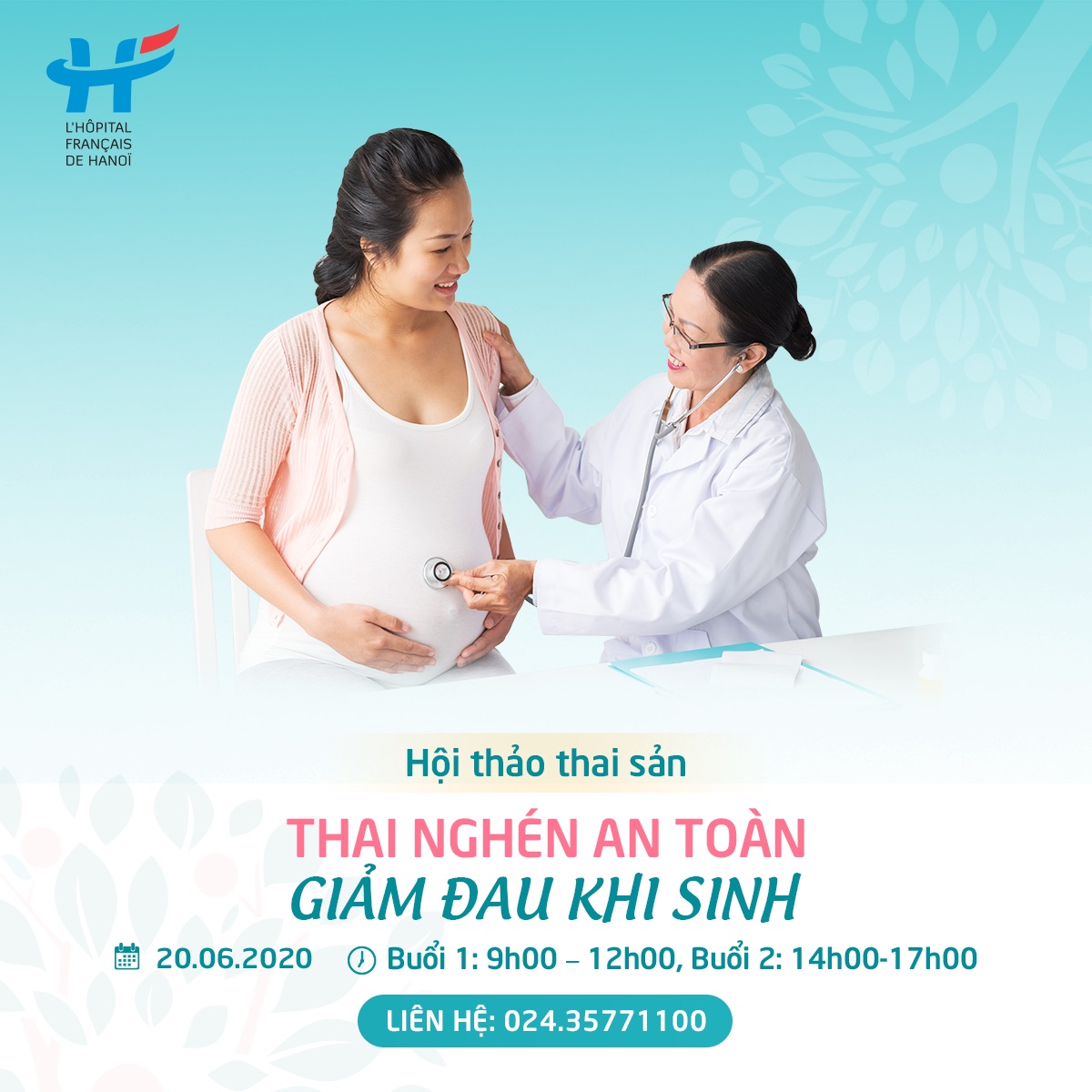 Bệnh viện Việt Pháp Hà Nội xin gửi tới các mẹ hội thảo THAI NGHÉN AN TOÀN - GIẢM ĐAU KHI SINH hoàn toàn miễn phí.

Hội thảo giúp các mẹ tự tin về quá trình thai nghén khi nắm vững kiến thức chuẩn bị mang thai, tiêm phòng, bổ sung vi chất, chế độ ăn uống, khám và làm các xét nghiệm cần thiết… trong thai kỳ.

- Thời gian: 9-12h thứ 7 ngày 20/6/2020
- Địa điểm: Bệnh viện Việt Pháp Hà Nội, số 1 Phương Mai, Đống Đa, Hà Nội

Tại hội thảo, các mẹ sẽ có cơ hội nhận quà tặng trị giá 4,000,000đ từ bệnh viện.

Tất cả các thắc mắc về thai nghén an toàn, giảm đau khi sinh, mẹ vui con khoẻ đều sẽ được giải đáp tại hội thảo này.

Đăng ký ngay hôm nay tại link dưới đây mẹ nhé!