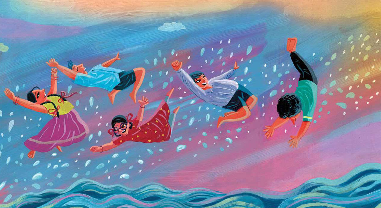 Truyện Ehon - Truyện tranh thai giáo: Bay trên những giọt mưa