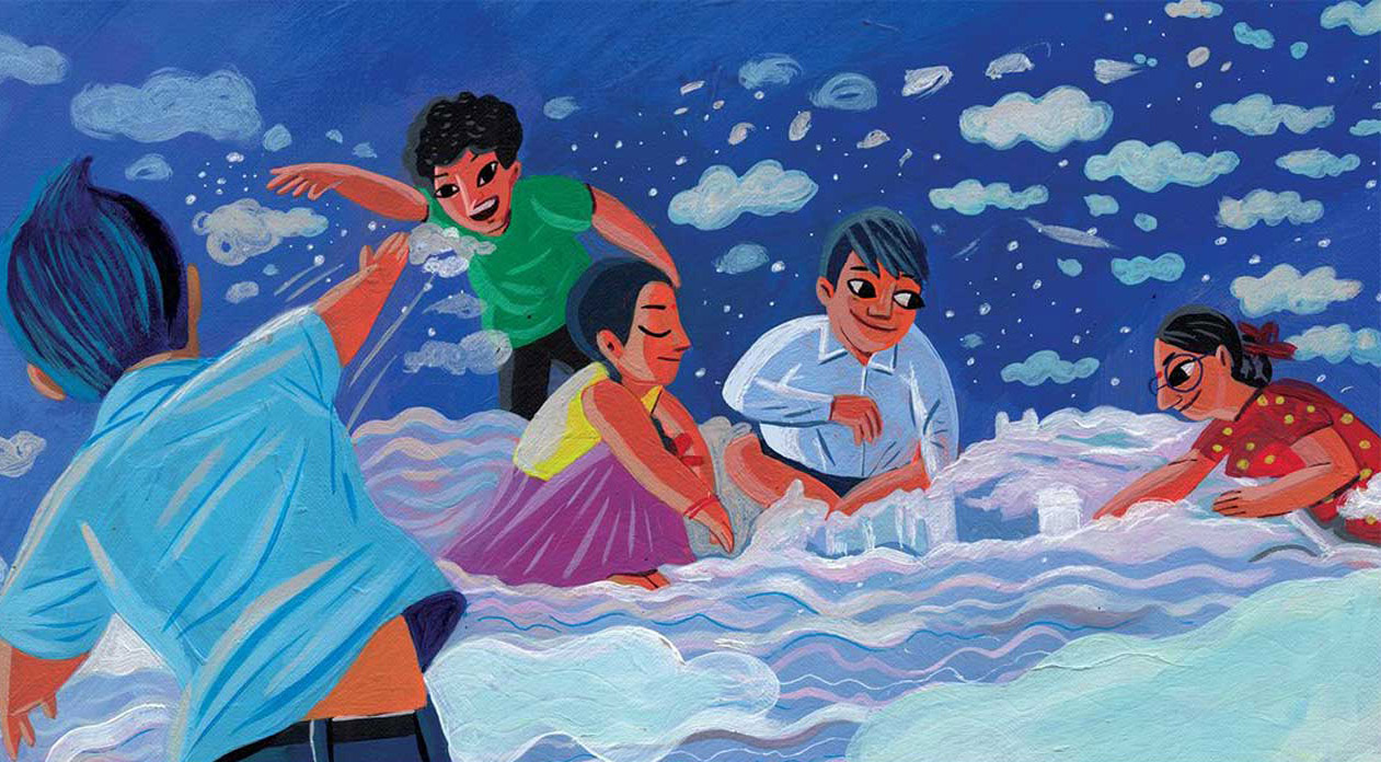 Truyện Ehon - Truyện tranh thai giáo: Bay trên những giọt mưa