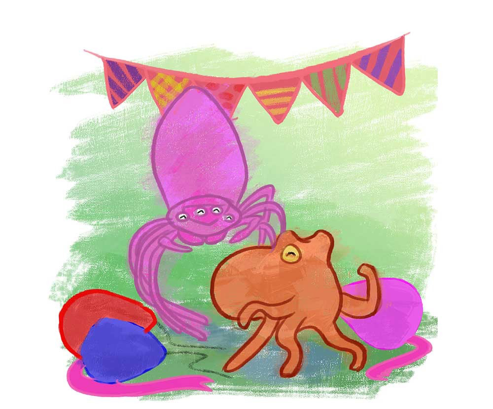 Truyện Ehon - Truyện tranh thai giáo: Bạch tuộc Ollie và nhện Sukey