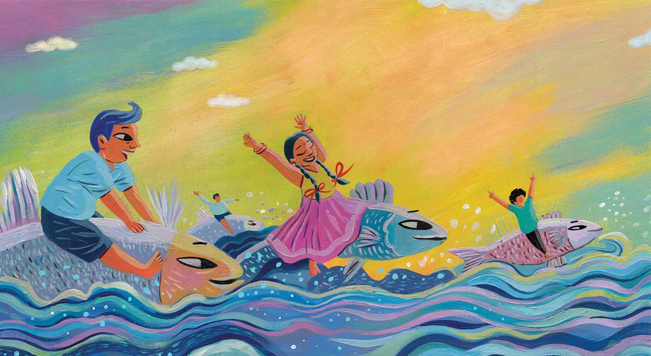 Truyện Ehon - Truyện tranh thai giáo: Bay trên những giọt mưa