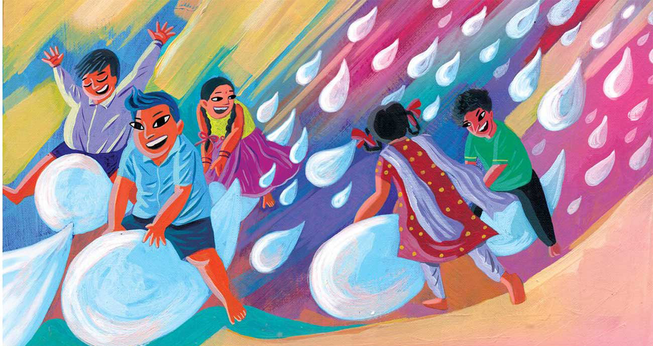 Truyện Ehon - Truyện tranh thai giáo: Bay trên những giọt mưa