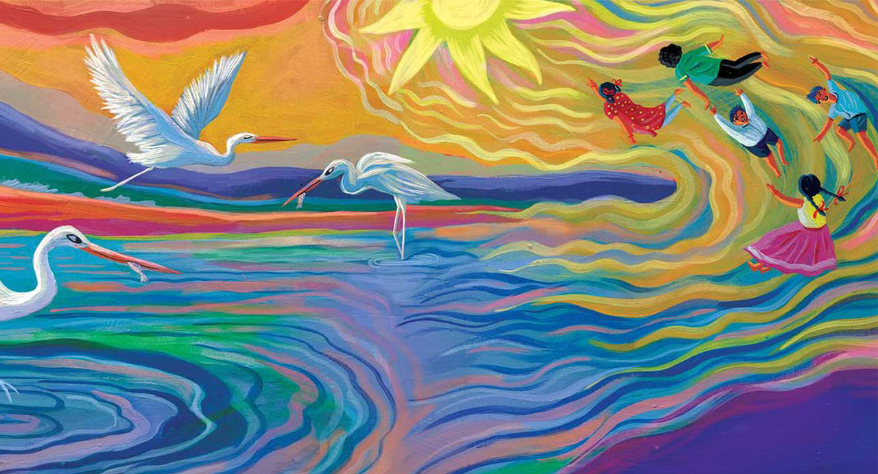 Truyện Ehon - Truyện tranh thai giáo: Bay trên những giọt mưa