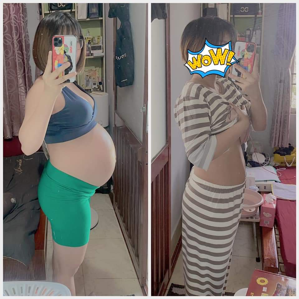 Bé Chuột Con Dks 13/8 mà mùng 4/8 đã ra với mẹ. Bé sinh thường nặng 3820gram, chuyển dạ nhanh quá mẹ không kịp gây tê luôn. 
Sau sinh 7 ngày bụng mẹ đã xẹp sơ sơ 🥰