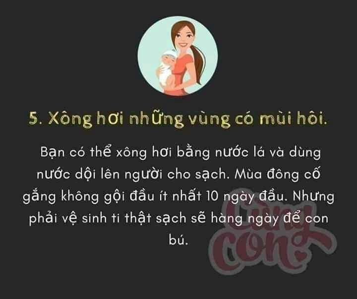 21 điều nhất định phải kiêng kỵ sau sinh
