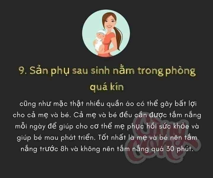 21 điều nhất định phải kiêng kỵ sau sinh