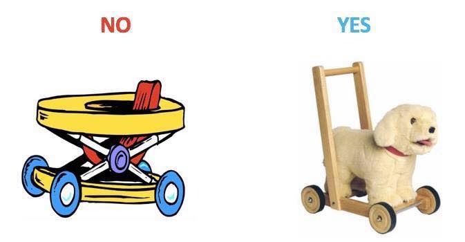 🆘 SỰ THẬT KHÔNG NGỜ KHIẾN XE TRÒN TẬP ĐI BỊ CẤM SỬ DỤNG Ở NHIỀU NƯỚC

Hoa Kỳ từ lâu đã khuyến cáo không nên sử dụng xe tập đi (dạng cho bé ngồi bên trong xe hình tròn), nếu có dùng thì dùng loại bé đi đằng sau đẩy tới (xem hình). Còn Canada thậm chí đã cấm sử dụng xe tập đi từ 2004, ai chứa chấp và bán xe tập đi có thể bị phạt đến 100.000 dollar Canada và phạt tù tới 6 tháng. Vì sao vậy?

1. Nhầm tưởng 1: xe tập đi là nơi an toàn mà mình có thể "gửi" bé vào đó vài phút
- Thực tế: khoảng 10% bé đã từng có chấn thương đầu nặng liên quan đến xe tập đi và hàng năm rất nhiều bé bị té cầu thang liên quan đến xe tập đi tại Hoa Kỳ.

2. Nhầm tưởng 2: dùng xe tập đi giúp biết đi nhanh hơn
- Thực tế: nghiên cứu cho thấy trẻ dùng xe tập đi biết đi trễ hơn 1 tháng so với trẻ không dùng.

3. Nhầm tưởng 3: dùng xe tập đi sẽ giúp chân trẻ mạnh hơn
- Thực tế: xe tập đi tác động sai đến quá trình cảm nhận và phát triển hông và gối trẻ, có thể dẫn đến những tổn thương lâu dài ở vùng chậu, lâu ngày sẽ dẫn đến biến dạng xương, gây dị tật chân vòng kiềng chữ O, chữ X

Ngoài ra còn có nguy cơ gia tăng nguy cơ bị bỏng khi chẳng may va vào lò sưởi hoặc nước nóng. Nhiều người lớn thường bỏ mặc bé trong chiếc xe tròn. Thực tế, bé rất cần sự chú ý khi đang ngồi trong loại xe này. Dù chỉ lơ là một giây cũng có thể xảy ra những chuyện bất ngờ.

Trẻ thường đứng bằng ngón chân khi ngồi trong xe tập đi, khiến cơ bắp ở chân không phát triển đúng cách và bé có thể không quen với việc đi bằng cả bàn chân. Hệ thần kinh cũng bị tước mất những thông tin cảm giác cần có để trẻ học đi một cách hiệu quả.

Hơn nữa, nghiên cứu cho thấy rằng thời gian dùng xe tập đi liên quan đến mức độ chậm phát triển của bé, có nghĩa bé càng dành nhiều thời gian trong xe tập đi càng có thể làm chậm khả năng đi lại.

Không phải việc chậm đi là đúng với tất cả các bé, cũng chưa chắc bé nào cũng bị dáng đi xấu, xương chân xấu, nhưng khả năng xảy ra là rất cao. CHưa kể em bé nên là FLOOR BABY, mọi sinh hoạt của em đều nên diễn ra trên sàn nhà, để em tự khám phá và phát triển kỹ năng tốt nhất.
⁉️ 

Vậy các mẹ Canada, Hoa Kỳ và Phương tây dạy con tập đi như thế nào, có thể gợi ý những mẹo sau đây:
- Mẹ hãy tạo điều kiện và giúp con tập đứng, vì việc này sẽ giúp săn chắc, phát triển cơ, xương chân - tiền đề cho những bước đi đầu tiên vững chãi. Mẹ cho con bám vào chân mẹ và tự đứng dậy, sau đó giúp bé gập đầu gối để từ từ ngồi xuống nhằm tránh tổn thương phần mông và xương cột sống.
- Khi cùng con tập đi, mẹ hãy dìu, nâng đỡ con đi từng bước một, nhưng không thúc đẩy hay kéo bé đi theo mình để tránh gây trật cổ tay hay xương vai bé. Thay vào đó, mẹ nên nâng từ khủy tay hay vai bé, như vậy sẽ an toàn hơn. Cũng có thể quỳ gối trước mặt con và đỡ con bằng hai tay giúp bé di chuyển trong nhà. Khi bé đã đi thành thạo, mẹ có thể dùng tay dắt bé đi.
- Một lưu ý nữa, các chuyên gia Canada khuyên chị em không cần phải đi giày cho con khi bé tập đi trong nhà, việc đi lại bằng chân không sẽ giúp bé cảm nhận rõ hơn về từng bước đi và cân bằng hơn. Khi nào bé ra ngoài hoặc trong thời tiết lạnh thì mẹ hãy mang giày cho bé.

Nguồn:
FB PGS. TS. Bs Nguyễn Anh Tuấn
Mẹ Alex - Vietnamnet
Hiệp hội Nhi khoa Mỹ (AAP) và Hiệp hội quyền lợi người tiêu dùng Mỹ
Bộ Y tế Canada
Tổng hợp: Dr. Nick Nguyễn Cát - Bệnh viện Nhi Đồng Thành Phố