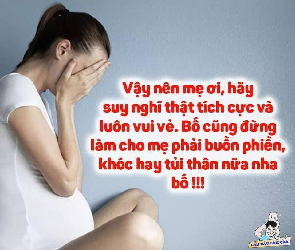 Để mẹ bầu buồn khóc có hại với thai nhi lắm nhé