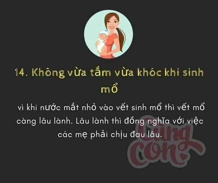 21 điều nhất định phải kiêng kỵ sau sinh