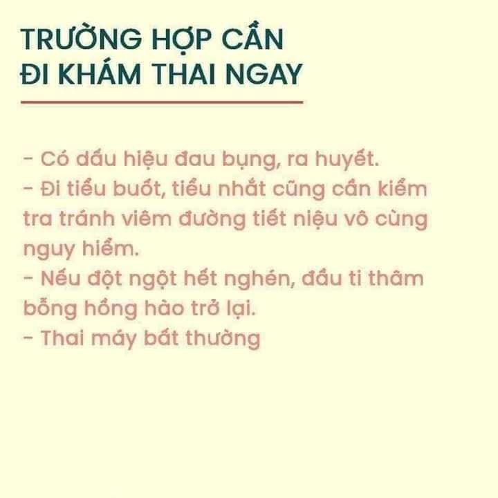 Trường hợp cần đi khám thai gấp mẹ lưu ý nè