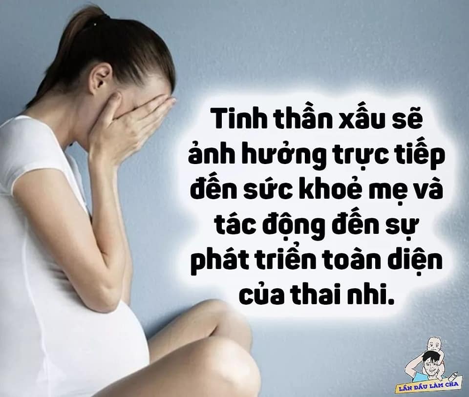 Để mẹ bầu buồn khóc có hại với thai nhi lắm nhé