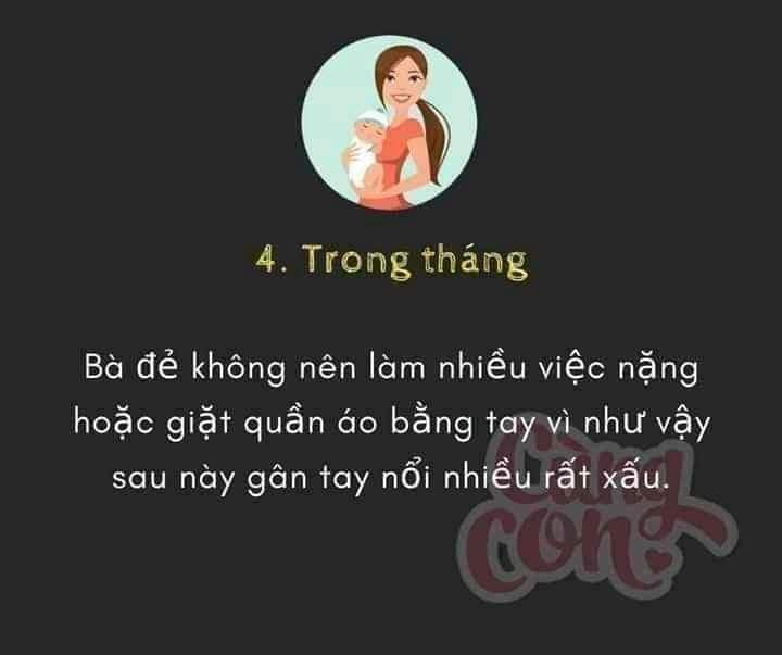 21 điều nhất định phải kiêng kỵ sau sinh