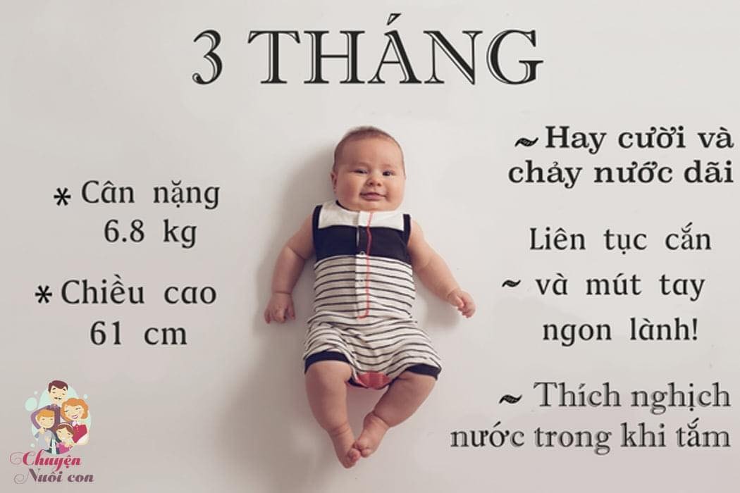 Ba mẹ theo dõi sự phát triển của trẻ sơ sinh qua từng tháng (0 – 12 tháng tuổi) nha 😍