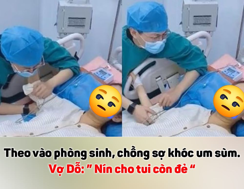 <CHUYỆN ĐI ĐẺ>

Theo vào phòng sinh, chồng sợ khóc um sùm, Vợ dỗ: ” Nín cho tui còn đẻ “

Chuyện vợ chồng cùng nhau “vượt cạn” không phải chưa nghe qua nhưng sợ hãi đến độ gào khóc thảm thương như anh chồng trong câu chuyện sau đây thì quả là hiếm thấy 😂

Chồng theo vào phòng nhưng toàn khóc với la.

Cách đây không lâu, một ông chồng đã trở nên “nổi đình nổi đám” trên mạng xã hội với đoạn clip xuất hiện trong phòng sinh cùng vợ. Chẳng biết chỗ này so với trí tưởng tượng của anh khác đến mức nào mà vừa đặt chân vào đã thấy anh run cầm cập, khóc la inh ỏi.

Có lẽ, vì muốn để chồng chứng kiến khoảnh khắc thiên thần nhỏ chào đời, vợ bầu quyết định để chồng theo.

Kết quả, sự “nhát” của anh khiến cô cũng cảm thấy bối rối tột độ. Dù nắm chặt tay cô nhưng anh vẫn luôn miệng kêu gào thảm thiết, nào là “Ối vợ ơi, anh không dám mở mắt ra đâu”, “Sao trong này lạnh thế” rồi “Trời ơi, sao tôi khổ thế này”…

Lúc đầu, cô vợ còn nhẹ giọng dỗ dành cho chồng thôi khóc. Thế nhưng, khi cơn đau kéo đến, chị chẳng còn tâm trí mà nghĩ đến chuyện gì khác nữa. Nghe chồng khóc lóc bên tai, chị bất lực gắt: “Im mồm đi được không? Nín cho tui còn đẻ. Con sắp ra rồi đây này”. Phải đến mức như thế, người chồng mới chịu dừng 😅😅😅
