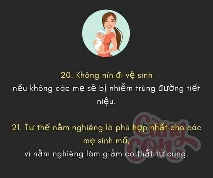 21 điều nhất định phải kiêng kỵ sau sinh