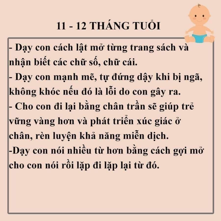 Cẩm nang chăm sóc trẻ sơ sinh từ 0 - 12 tháng. 
Mẹ nhất định phải lưu lại nhé ❤