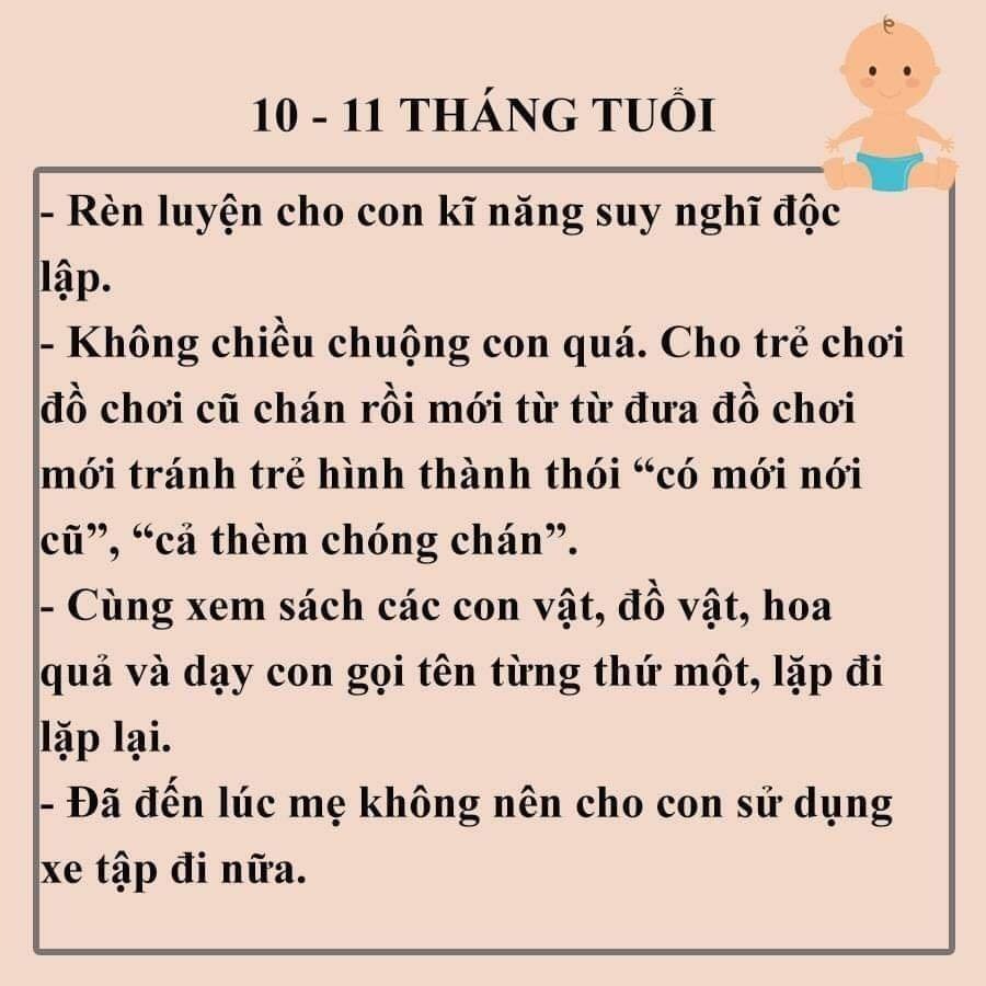 Cẩm nang chăm sóc trẻ sơ sinh từ 0 - 12 tháng. 
Mẹ nhất định phải lưu lại nhé ❤