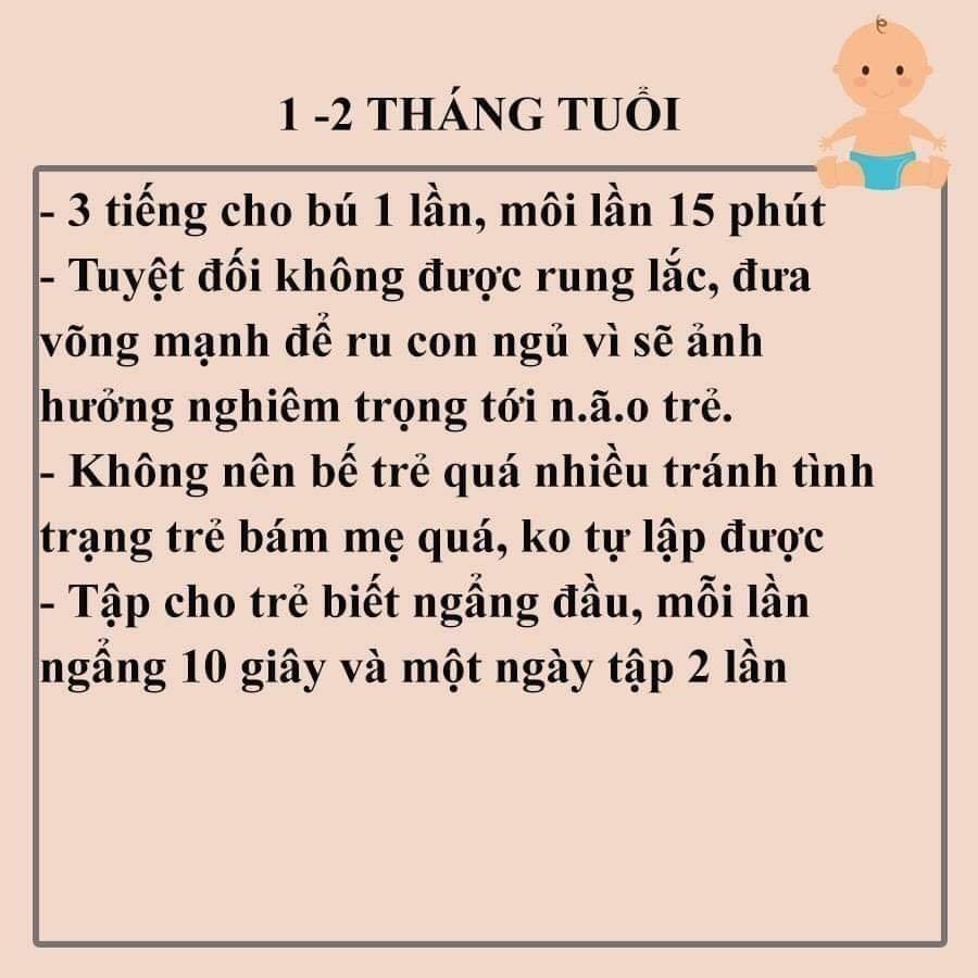 Cẩm nang chăm sóc trẻ sơ sinh từ 0 - 12 tháng. 
Mẹ nhất định phải lưu lại nhé ❤