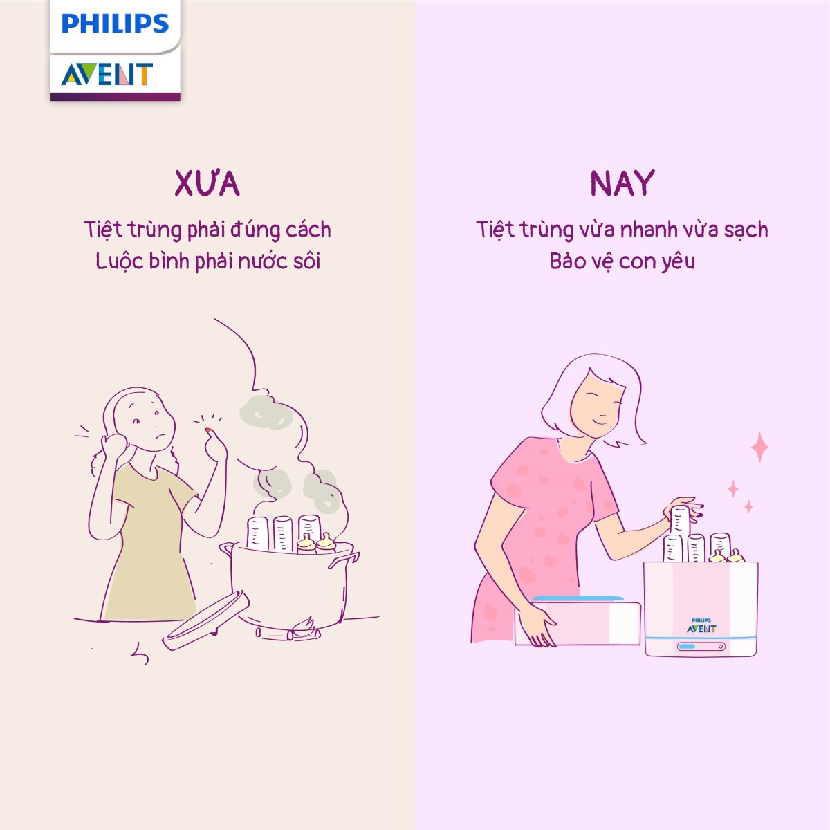 CHUYỆN HAY LÀM MẸ: THỜI XƯA THỜI NAY

Ngày xưa khó nhọc chăm con 
Ngày nay ..cũng thế, nhưng còn thảnh thơi! Nhờ đâu ấy nhỉ?🤱

Làm mẹ mỗi thời mỗi khác, bí quyết chăm con ngày càng đổi mới. Nhân Ngày Phụ Nữ Việt Nam 20/10, hãy cùng điểm lại những khác biệt thú vị về cách chăm con thời Xưa - Nay các mẹ nhé