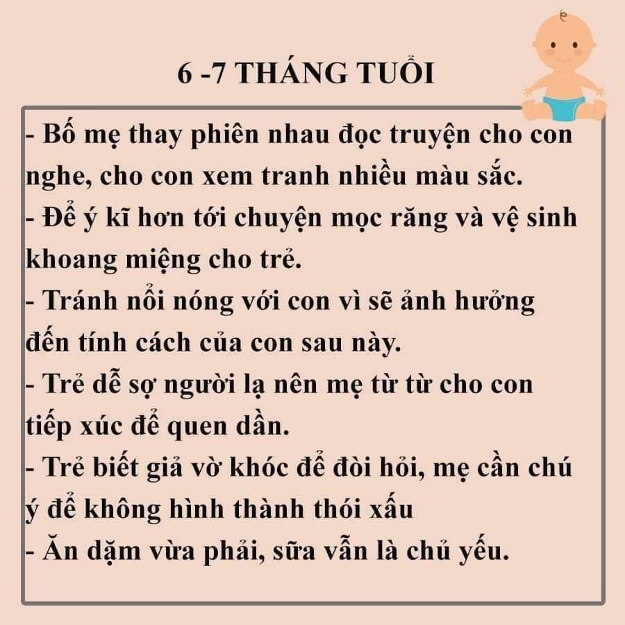 Cẩm nang chăm sóc trẻ sơ sinh từ 0 - 12 tháng. 
Mẹ nhất định phải lưu lại nhé ❤