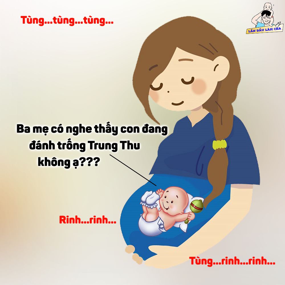 Đánh trống nhắc ba mẹ đưa con đi chơi Trung Thu đấy 😂🤣
