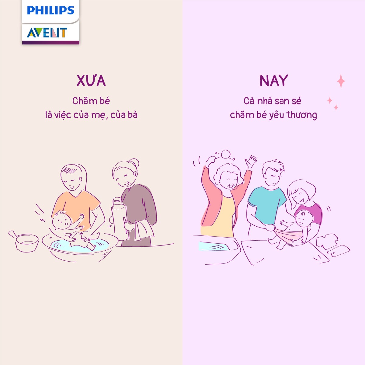 CHUYỆN HAY LÀM MẸ: THỜI XƯA THỜI NAY

Ngày xưa khó nhọc chăm con 
Ngày nay ..cũng thế, nhưng còn thảnh thơi! Nhờ đâu ấy nhỉ?🤱

Làm mẹ mỗi thời mỗi khác, bí quyết chăm con ngày càng đổi mới. Nhân Ngày Phụ Nữ Việt Nam 20/10, hãy cùng điểm lại những khác biệt thú vị về cách chăm con thời Xưa - Nay các mẹ nhé
