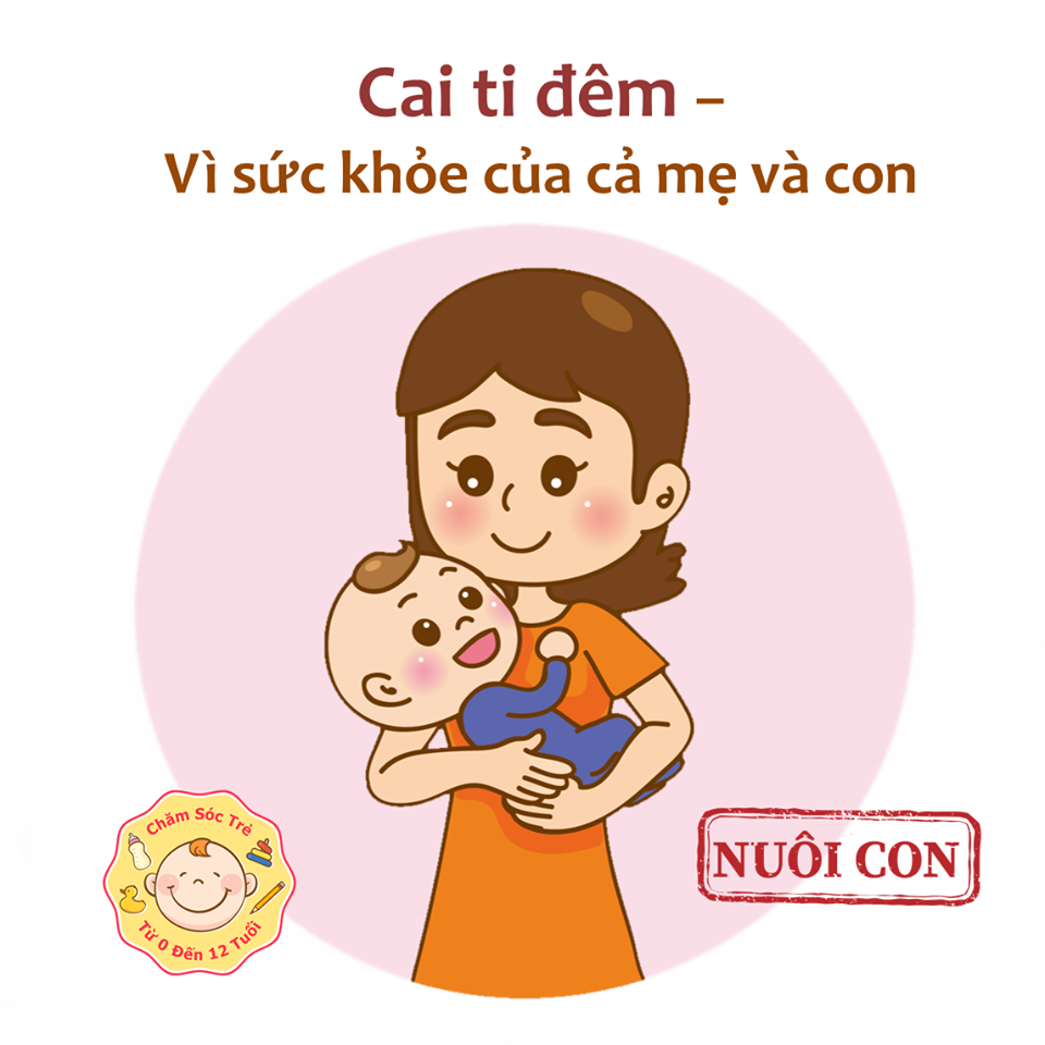❌❌❌CAI TI ĐÊM- VÌ SỨC KHỎE CẢ MẸ VÀ CON

🤷‍♀️🤷‍♀️Khi nào cần cho bé cai ti đêm?

Giấc ngủ là tiền đề quan trọng cho con phát triển trí não, thể chất và tinh thần. Một giấc ngủ đêm liền mạch và dài còn quý hơn mấy bữa sữa đầy. Có bé ăn ít ngủ nhiều vẫn có thể lớn nhanh và trưởng thành vượt bậc vể mặt suy nghĩ. Để giúp bé ngủ giấc đêm dài thì ban ngay bé cần NGỦ ĐỦ.

- Độ tuổi có thể cai ti đêm: Theo khuyến cáo chung của các chuyên gia khoa nhi, trẻ từ 4 – 6 tháng tuổi đã có đủ lượng calo trong cơ thể để ngủ ngon giấc suốt đêm nên các bậc phụ huynh có thể cai sữa đêm cho trẻ từ thời điểm này.

- Khi bé mọc răng và có hiện tượng sâu, nứt vỡ các mảng, ố sỉn sang màu vàng. Do trong sữa mẹ vẫn có 1 chút đường. Nên rất dễ ảnh hưởng đến răng của bé khi mới mọc và bé chưa vệ sinh răng miệng sau khi bú được.

🤷‍♀️🤷‍♀️ Nguyên tắc cai ti đêm cho bé, mẹ cần nắm rõ:

- Cai từ từ và dần dần:
Mẹ sẽ giảm dần các cữ bú sữa vào ban đêm. Cố gắng kéo dài khoảng thời gian giữa các lần ti để bé quen với việc ngủ dài hơn vào buổi đêm. Sau khoảng 1 tuần, bé có thể quen với việc ăn ít hơn vào buổi đêm, nếu bé vẫn tỉnh giấc đó chỉ là thói quen được duy trì trước đó, hãy vỗ về và an ủi để bé ngủ lại.

- Tăng lượng các cữ sữa, hay bữa ăn trong ngày
Để bé ngủ ngon giấc vào ban đêm mẹ nên đảm bảo việc cho bé ti hoặc ăn đủ lượng thức ăn mà bé cần trong ngày. Chú ý cho bé ăn thêm bữa phụ vào buổi tối trước lúc con ngủ. Bên cạnh đó mẹ cũng cố gắng đừng đánh thức con khiến giấc ngủ của bé bị gián đoạn.

- Tránh cai sữa đêm vào giai đoạn nhạy cảm
Đó là các thời điểm: bạn đang chuẩn bị trở lại làm việc, bé đang ở giai đoạn sốt mọc răng hoặc mắc các bệnh thông thường khác, con đang "khó ở" vì wonder weeks … Mẹ hãy cho bé thêm chút thời gian vì đây không phải là thời điểm tốt nhất để bé cai sữa đêm cho bé.

- Nhờ chồng chăm con giúp
Khi bé tỉnh dậy vào buổi đêm, mùi quen thuộc của mẹ hoặc sữa mẹ có thể khiến bé muốn bú. Vì vậy bạn hãy nhờ sự giúp đỡ của chồng để bé không quá quấy khóc và dễ ngủ trở lại hơn.

🤷‍♀️🤷‍♀️ Các phương pháp cai ti đêm, mẹ nên áp dụng!

✅ Phương pháp 1: Trì hoãn cữ bú: Khi bé đòi bú, mẹ trì hoãn chưa cho bé bú vội, thời gian tăng dần theo từng đêm

🌙 Đêm đầu tiên: Khi thấy bé có đòi bú, mẹ đợi khoảng 5-10 phút (thời gian lâu hơn với các bé biết tự ngủ) rồi vào hỗ trợ bé ngủ lại (mà không cho bú) trong vòng 20 phút. Sau 20 phút này, nếu bé vẫn khó chịu mà không ngủ lại, mẹ cho bé bú, làm như thế ở các cữ tiếp theo.
🌙 Đêm thứ hai: cữ 1 - trì hoãn 30-50 phút.
🌙 Đêm thứ ba: cữ 1 - trì hoãn 50-70 phút.
🌙 Đêm thứ tư: cữ 1 - trì hoãn 70-90 phút. Lúc này cữ thứ 1 và thứ 2 sẽ chập làm một.

Như vậy, sau khoảng 4-5 đêm thì số cữ ăn đêm sẽ giảm đi và mẹ tiếp tục tiến hành trì hoãn cữ bú trong các đêm tiếp theo, cho đến khi bé không còn bú đêm nữa. Nếu bé bú bình, song song với việc trì hoãn cữ bú thì mẹ giảm lượng sữa ở mỗi cữ đi 30ml ở mỗi đêm. Mẹ có thể tăng hoặc giảm thời gian trì hoãn cữ bú tùy thuốc vào biểu hiện của bé và sự quyết liệt của mẹ. Bé có thể vẫn khóc khi cai ti đêm theo cách này,và chát lượng giấc ngủ ban đêm có thể bị ảnh hưởng, nhưng sau khoảng 5-7 ngày bé sẽ quen và dần cai được bú đêm.

✅ Phương pháp 2: Cắt dần từng cữ: Mẹ cắt cữ muộn nhất trước rồi chuyển dần sang các cữ còn lại.

Mẹ cắt cữ muộn nhất trong đêm trước, ví dụ là cữ lúc 4h sáng. Khi bé tỉnh, thay vì cho bé bú, mẹ vỗ/ cho ti giả/ bế/ để yên cho bé ngủ lại và cho bé bắt đầu ngày mới lúc 6h sáng, cho bé bú vào lúc đó là cữ đầu tiên của ngày. Nếu không muốn trực tiếp cắt luôn, mẹ có thể trì hoãn cữ này giống như ở phương pháp 1. Tức là nếu 4h bé dậy đòi bú, thì 4h20 mẹ mới cho bé bú, cứ thế cho đến giờ bé thức dậy buổi sáng và bú cữ đầu tiên của ngày. Nếu kết hợp với trì hoãn cữ bú thì mẹ cần xác định là ban ngày bé sẽ khó mà ăn tốt được, đặt biệt ở cữ đầu ngày vì khoảng cách các cữ bú quá gần nhau.

Sau khi cắt được cữ này, thì ba đêm sau mẹ chuyển sang cắt cữ muộn thứ hai trong đêm và tiếp tục cho đến khi được hết tất cả các cữ, có thể kết hợp với cách trì hoãn cữ bú.

✅ Phương pháp 3: Cắt hết tất cả các cữ: Mẹ hoàn toàn không cho bé bú vào ban đêm nữa, khi bé đòi bú, bạn cho bé dùng ti giả, hoặc vỗ, hoặc ru bé.

Những ngày đầu tiên khi cắt hết các cữ, bé sẽ khóc rất nhiều và trằn trọc cả đêm, nếu bé dậy sớm hơn so với giờ dậy bình thường thì cho bé ăn ngay từ lúc đấy. Với cách làm này, bé sẽ khóc nhiều, dữ dội hơn, ngủ được ít hơn nhưng thời gian cai ti đêm sẽ được rút ngắn đi rất nhiều.

Bé sơ sinh nếu có cân nặng từ 6kg trở lên đã có thể cắt ăn đêm nếu ban ngày bé bú kém dẫn đến ăn vặt, ngủ vặt. Thông thường thời gian lý tưởng để cai bú đêm cho bé là khoảng từ 12-26 tuần và thời điểm muộn nhất để em bé còn bú đêm là 1 tuổi. Sau thời điểm một tuổi, rất ít em bé con bú đêm, đặc biệt là các em bé bú sữa công thức thì nên cai càng sớm càng tốt cho sức khỏe răng lợi của bé.

💁‍♀️Công cuộc cai ti đêm có thể sẽ khiến bé khóc quấy và mẹ căng thẳng, mami hãy cố gắng cùng con vượt qua nhé. Chúc "chiến dịch cai ti đêm" sẽ sớm thành công và mang lại cho cả nhà những giấc ngủ đêm chất lượng.