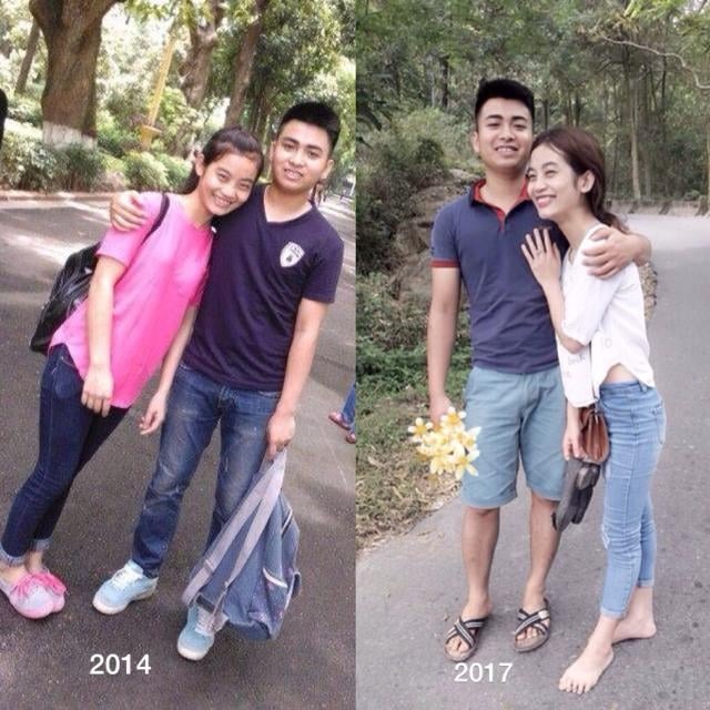 Mối tình sinh viên đây ạ,yêu nhau 4 năm cưới nhau 3 năm.yêu nhau từ cái thời 2 đứa đạp xe đạp đi mua iphone :)) giờ thì cũng đạp xe đạp nhưng là mua sữa với bỉm nha cả nhà ơi .

Chẳng mong gì nhiều chỉ mong về già cùng nhau nhổ tóc sâu cho nhau là hạnh phúc quá rồi ạ :))