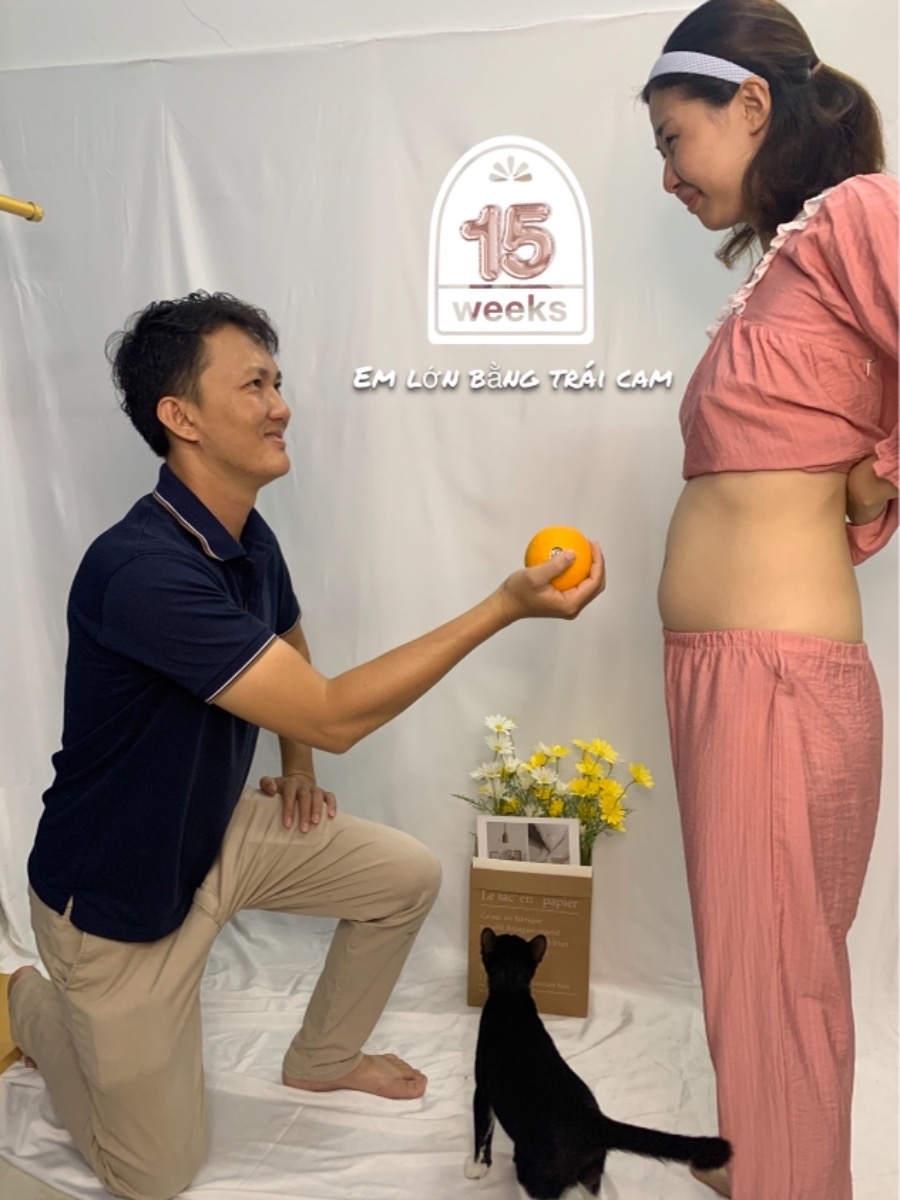 Mình dự định sẽ chụp đều đặn đến lúc sinh luôn. Mốt làm alnum tặng con 🥰