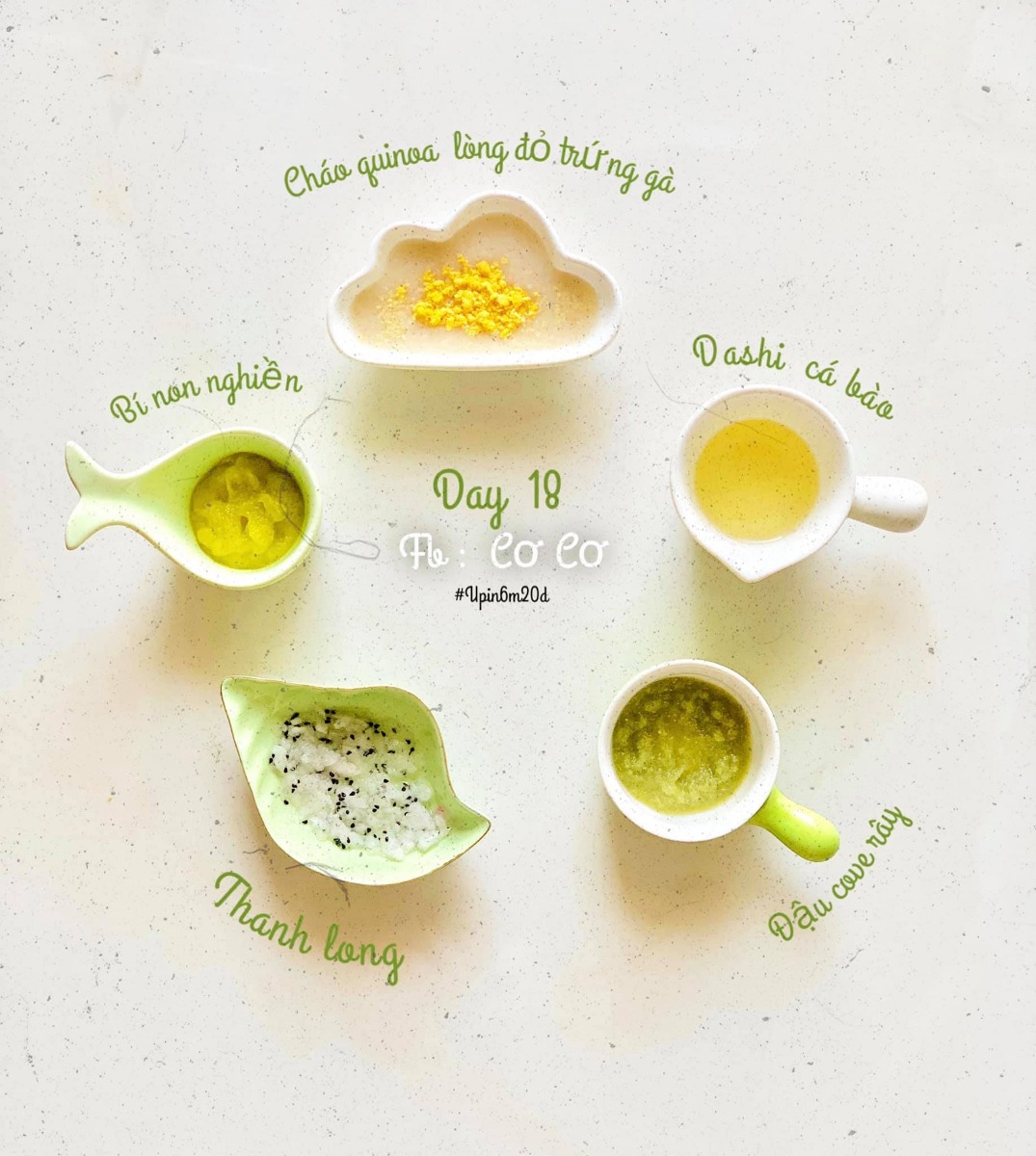 THỰC ĐƠN cho bé mới ăn dặm (5-6m+)
Mình xin chia sẽ tất tất tần những gì mình biết về ăn dặm, cách mình nấu, cách cho con ăn và kinh nghiệm mua những vật dụng cần thiết nhất, để tiết kiệm nhất cho các mẹ.

🍀ADKN

Ngoài ghế ăn và yếm ăn là 2 thứ phải có,thì kiểu Nhật sẽ cần : 

- Một bắt  ăn chính, 2 3 bát ăn phụ

- Muỗng ( 1-2 cái ) 

- Rây hoặc bộ chế biến có kèm chày cối ( mình thấy chày cối sdung nhiều ) 

- Khay trữ đông 

- Dầu ăn trộn cháo , kiểu Nhật chỉ toàn rau củ nên thiếu chất béo. Cần bổ sung dầu ăn cho con. ( cái này mình đc bác sĩ dinh dưỡng tư vấn khuyên dùng ) 

👉🏻👉🏻Mới ăn các mẹ cứ mua nhiêu đó trước, thiếu gì mua sau.

☘️☘️Sau 2 tuần nếu mẹ muốn đa dạng thực đơn hơn có thể mua thêm cac loai gia vị hữu cơ ( chuyên dùng cho bé ) như phô mai rắc, phô mai tách muối , bột chùm ngây, cải kale, dầu ăn, ...

Đổi món chính từ gạo sang các loại đậu, hạt, yến mạch, nui, mì....

🍀☘️☘️Cách mình cho bé ăn : 

-Ngày ăn một bữa sáng ( 9h30-10h ) ăn xong mình cho ti sữa luôn ( cho trọn vẹn một bữa ăn tránh ăn vặt bú vặt) 

-Nên tập thành thói quen luôn vì sau này khi tăng lên ngày 3 bưa ăn, mà cứ cách một tiếng ăn 2 tiếng bú thì mẹ vất lắm . 

-Lượng ăn minh tăng dần từ 5-7ml cho tới hết tháng đầu bé mình có thể ăn đc 50ml rùi( tỉ lệ cháo 1:10) có khi ăn hết có khi ko nha, mình ko ép bé. 

-Buổi chiều cho bé ăn thêm bữa phụ, rãnh thì làm các món quốc dân ( đậu hủ non, pudding trái cây,.. ) lười thì cứ bánh ăn dặm, sữa chua, trái cây nghiền hoặc ép cho bé. 

☘️☘️☘️☘️Cách nấu : 
Mình nấu sẳn dashi và cháo, trữ đông dùng dần trong 1 tuần. 

Mỗi sáng sau khi bé bắt đầu ngủ giấc đầu tiên tầm 8h-8h30 mình sẽ tranh thủ chuẩn bị.

Hôm đó nhà nấu món gì thì mình xén cho bé một miếng .( rau xanh hay củ gì đó )

Dashi và cháo rây sẳn mình lấy ra, bỏ vào nồi hấp cách thuỷ chung vs rau củ luôn. 

Hấp xong mình nghiền từng loại rau , củ có thể mix lại hoặc để riêng .

Vậy là xong một bữa rồi á, sau khi chụp sống ảo xong mình bỏ lại vào nồi hấp, lúc đó vẫn còn hơi nóng, giữ ấm ấm đợi bé dậy ăn. 

Đó là cách của mình, có mẹ nào có cách gì hay lẹ hơn cmt minh tham khảo với nha ❤️