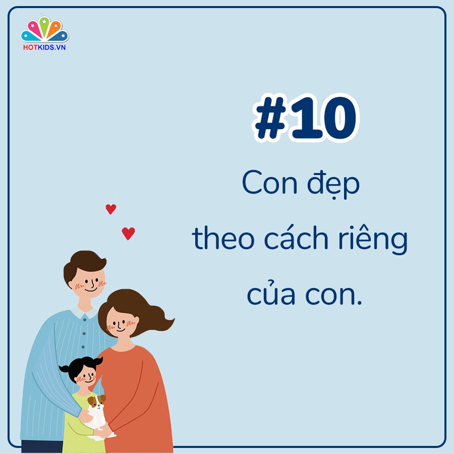 13 CÂU NÓI GIÚP CON TÍCH CỰC MỖI NGÀY ❣

Gửi những ông bố, bà mẹ!

🙆‍♂🙆‍♀Chúng ta chính là người ảnh hưởng lớn nhất đến cuộc sống của con mình. Những gì ba mẹ nói với con hàng ngày sẽ có một tác động rất lớn vào sự phát triển của con. Nếu muốn con là một đứa trẻ luôn suy nghĩ tích cực, nói điều tích cực, hãy gieo những lời nói tích cực cho con nhé!

👉13 câu nói dưới đây sẽ là những điều mà chúng ta NÊN nói với con hàng ngày để con có động lực mỗi ngày trong cuộc sống. Hãy nuôi dưỡng những đứa trẻ tích cực và lan tỏa điều tích cực này tới mọi người ba mẹ nhé!