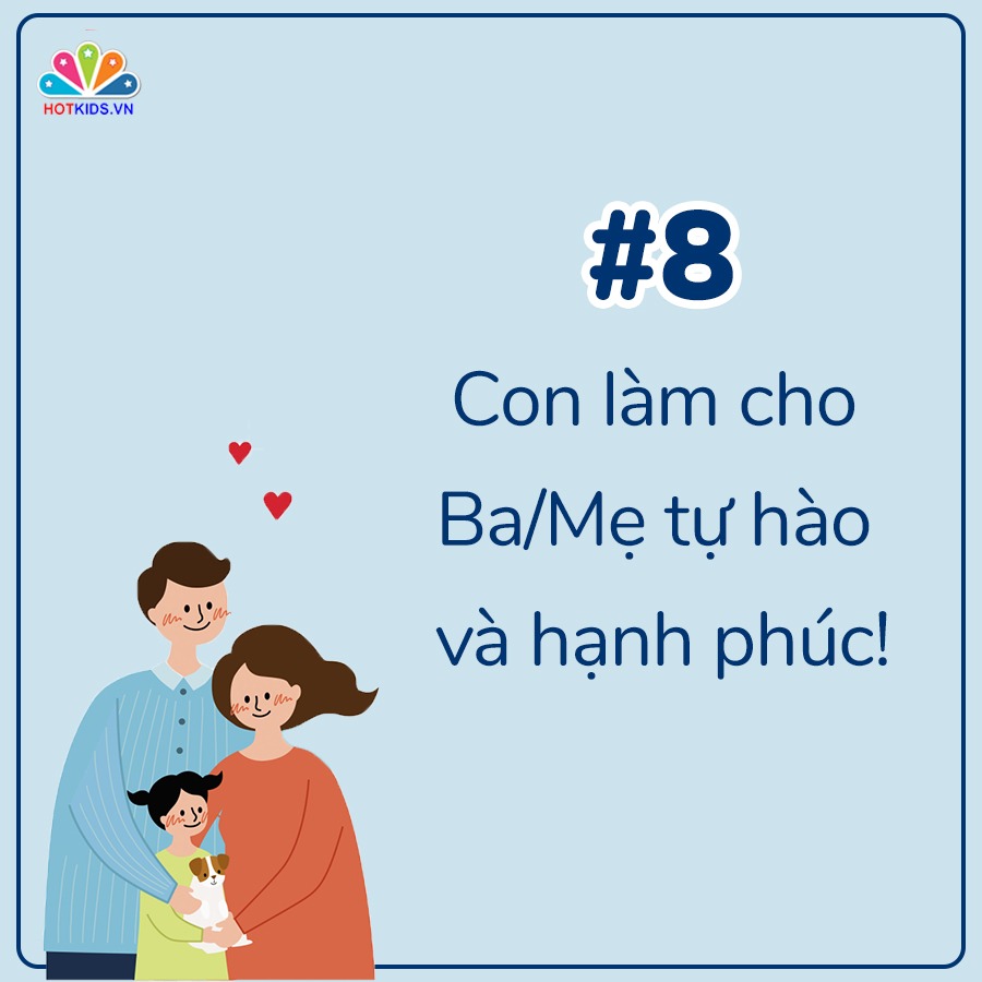 13 CÂU NÓI GIÚP CON TÍCH CỰC MỖI NGÀY ❣

Gửi những ông bố, bà mẹ!

🙆‍♂🙆‍♀Chúng ta chính là người ảnh hưởng lớn nhất đến cuộc sống của con mình. Những gì ba mẹ nói với con hàng ngày sẽ có một tác động rất lớn vào sự phát triển của con. Nếu muốn con là một đứa trẻ luôn suy nghĩ tích cực, nói điều tích cực, hãy gieo những lời nói tích cực cho con nhé!

👉13 câu nói dưới đây sẽ là những điều mà chúng ta NÊN nói với con hàng ngày để con có động lực mỗi ngày trong cuộc sống. Hãy nuôi dưỡng những đứa trẻ tích cực và lan tỏa điều tích cực này tới mọi người ba mẹ nhé!