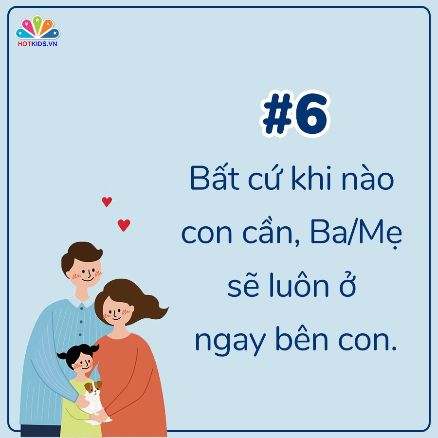 13 CÂU NÓI GIÚP CON TÍCH CỰC MỖI NGÀY ❣

Gửi những ông bố, bà mẹ!

🙆‍♂🙆‍♀Chúng ta chính là người ảnh hưởng lớn nhất đến cuộc sống của con mình. Những gì ba mẹ nói với con hàng ngày sẽ có một tác động rất lớn vào sự phát triển của con. Nếu muốn con là một đứa trẻ luôn suy nghĩ tích cực, nói điều tích cực, hãy gieo những lời nói tích cực cho con nhé!

👉13 câu nói dưới đây sẽ là những điều mà chúng ta NÊN nói với con hàng ngày để con có động lực mỗi ngày trong cuộc sống. Hãy nuôi dưỡng những đứa trẻ tích cực và lan tỏa điều tích cực này tới mọi người ba mẹ nhé!