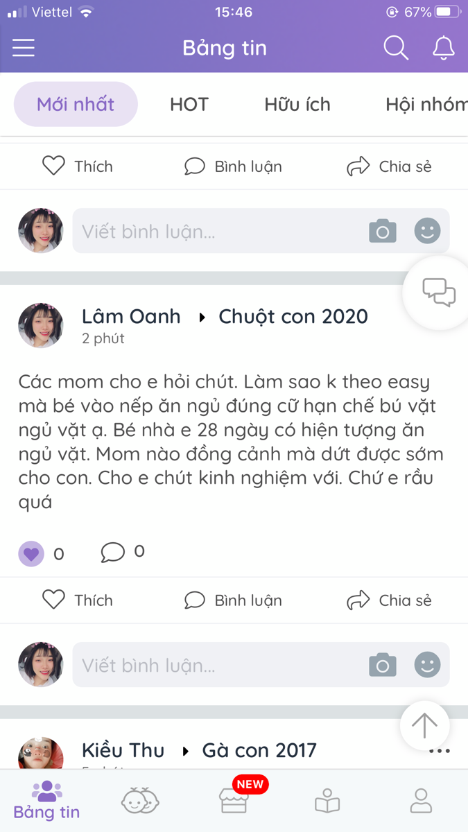 Có mom nào đồng cảnh ngộ không. Tâm sự cho e bớt cô đơn với. E tập đầu ạ