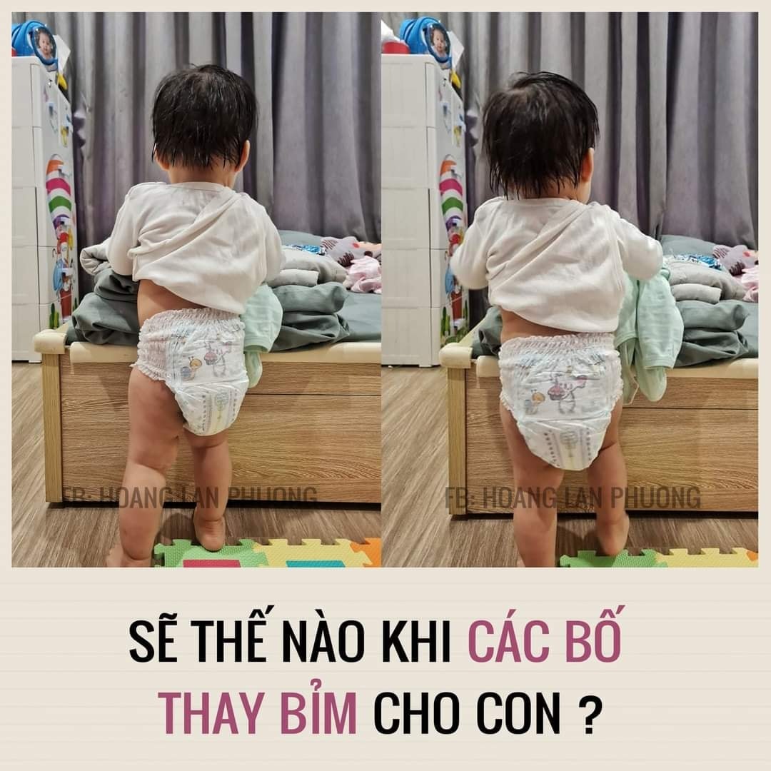KHI CÁC ÔNG CHỒNG THAY BỈM CHO CON THÌ SẼ NHƯ THẾ NÀO? 🤭

1️⃣ Mặt trước mặt sau của bỉm ko quan trọng, quan trọng là đã mặc bỉm.
2️⃣ Xỏ chân vào ống nào của bỉm ko quan trọng, miễn là bỉm yên vị trên mông.
3️⃣ Khuy nào cài với khuy nào ko quan trọng, quan trọng là không truổng cời.
4️⃣ Hàng khuy đằng trước được cho ra đằng sau nó mới mô đen.
5️⃣ Quần thì tất nhiên phần đáp đũng có lúc quay ra đằng trước.
6️⃣ Mặt dưới chống trượt á, mặt trên hình ngộ nghĩnh cư tê á, xỏ được tất vào chân con là tốt rồi.

Đây là kinh nghiệm đúc kết từ chồng em sau vài lần thay bỉm cho con. Nẫu lắm, cơ mà mẹ cũng tranh thủ được một thời gian khá lâu để làm việc riêng. Mẹ cháu quan niệm trăm hay không bằng tay quen nên cứ để hai bạn hớn hở thay cho nhau thôi 🤣

Các mẹ thì sao, câu chuyện các bố thay bỉm cho con như thế nào ạ?